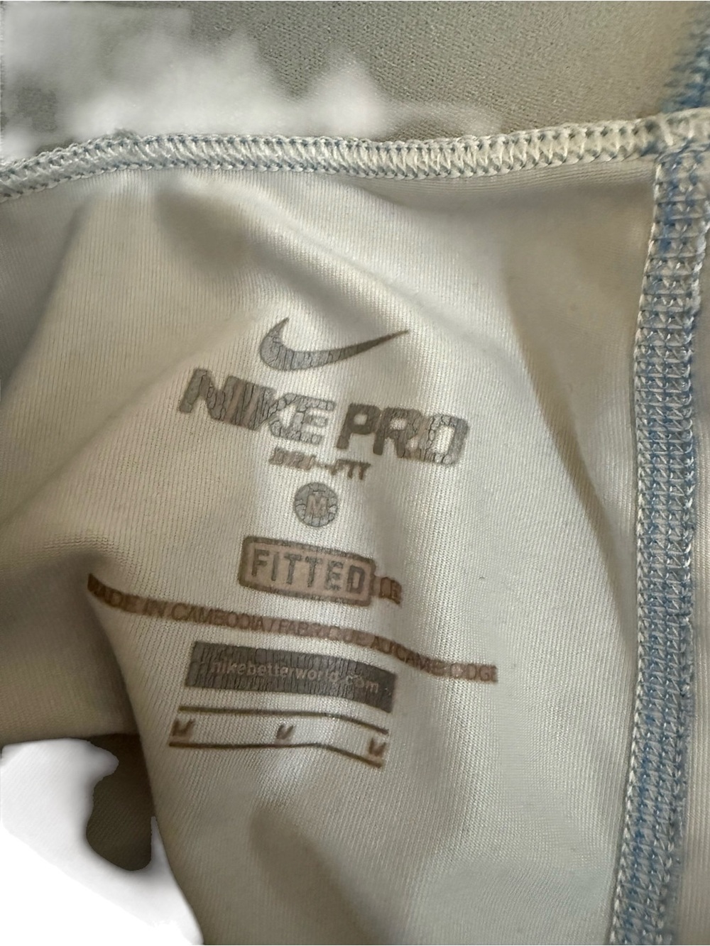 Nike Pro White Performance Compression Shorts - Picture 3 of 3